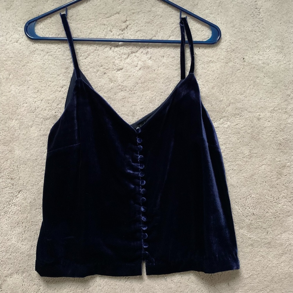 Madewell Velvet Button Up Tank
